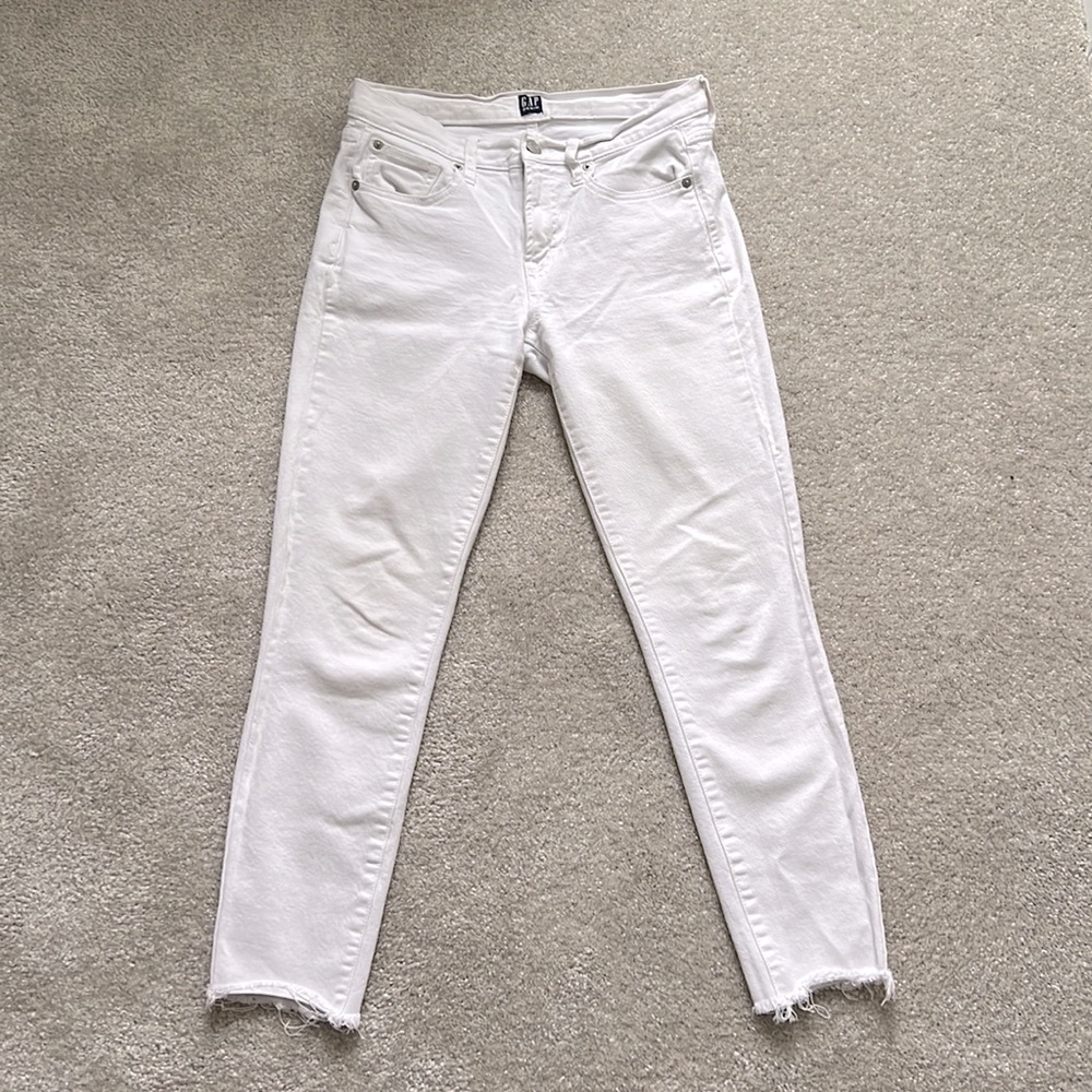 GAP white denim jeans